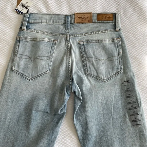 Polo Ralph Lauren Distressed Tompkins Skinny Crop Jeans - Picture 4 of 13